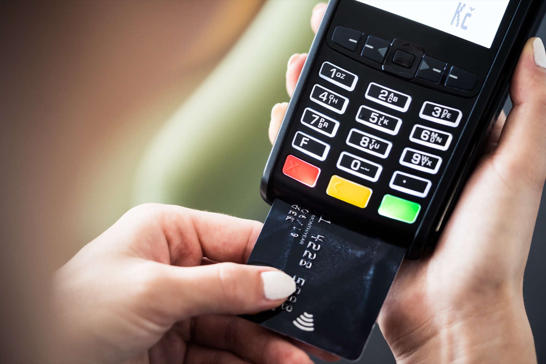 Credit card payment terminal